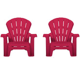 Garden Chair - Red 2 Pack